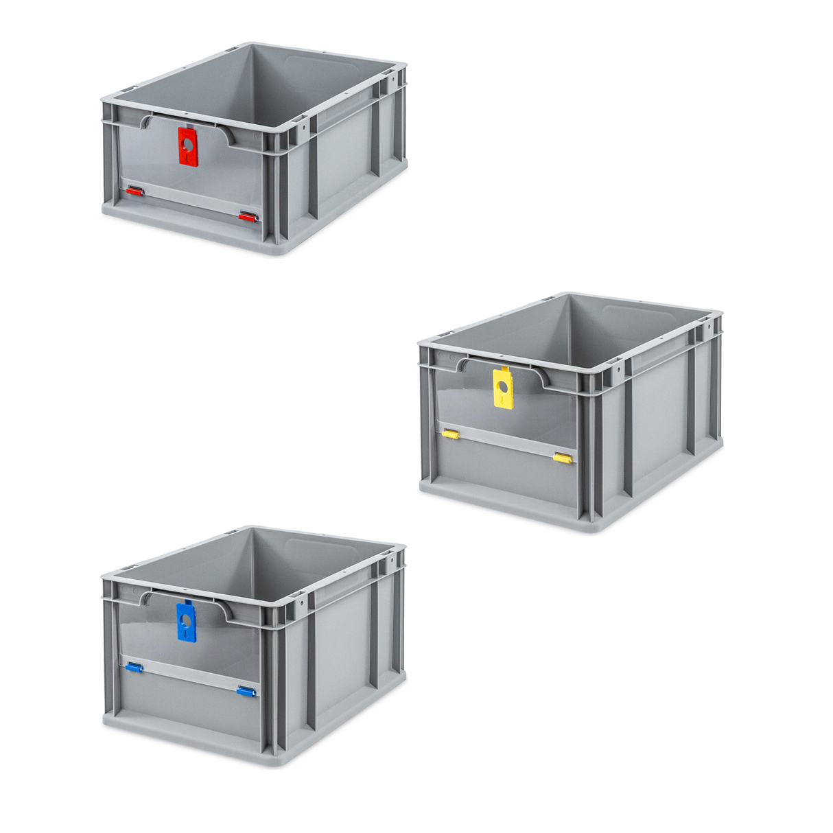 Eurobox NextGen Insight Cover 400x300x220mm – Cover in Rot, Gelb und Blau