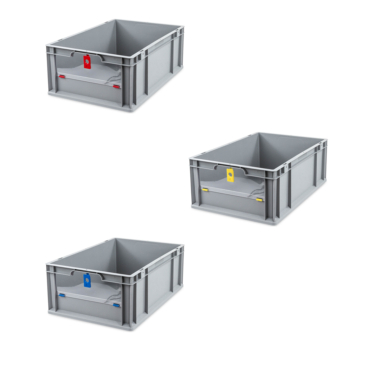 Eurobox NextGen Insight Cover 600x400x220mm – Cover in Rot, Gelb und Blau