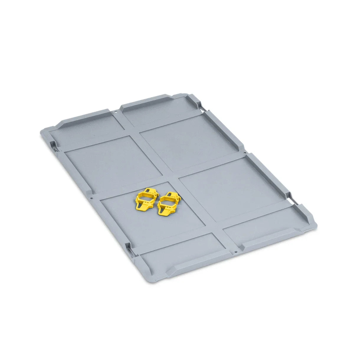 Eurobox Auflagedeckel mit Schaumstoff 400x300 mm – Verschlüsse gelb
