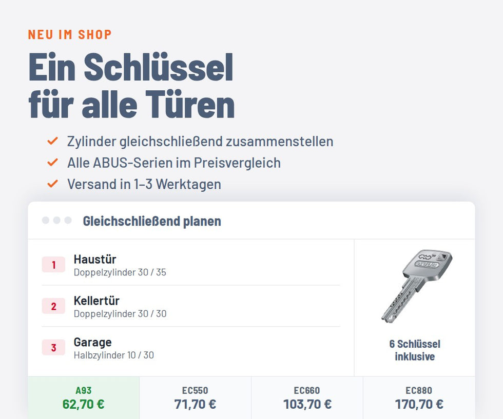 Gleichschließend planen – ein Schlüssel für alle Türen