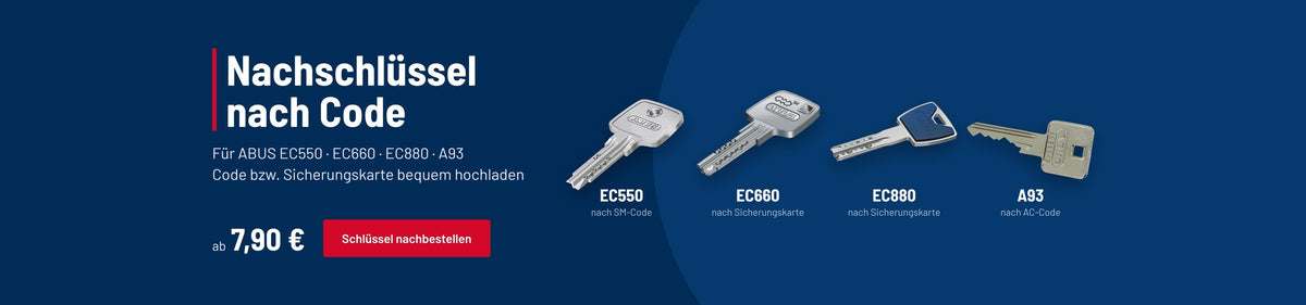 Nachschlüssel nach Code für ABUS EC550, EC660, EC880 und A93