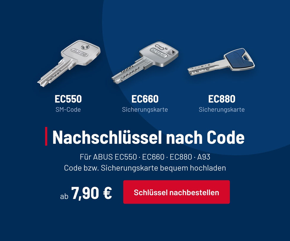 Nachschlüssel nach Code für ABUS EC550, EC660, EC880 und A93