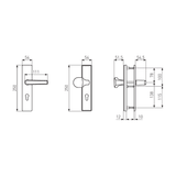 Technische Zeichnung ABUS HLT612 mit Maßen