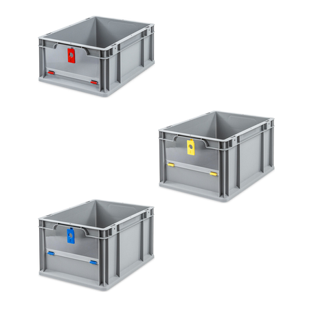 Eurobox NextGen Insight Cover 400x300x220mm – Cover in Rot, Gelb und Blau