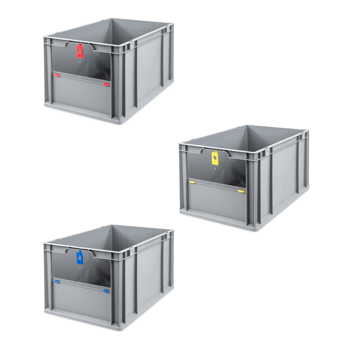Eurobox NextGen Insight Cover 600x400x320mm – Cover in Rot, Gelb und Blau