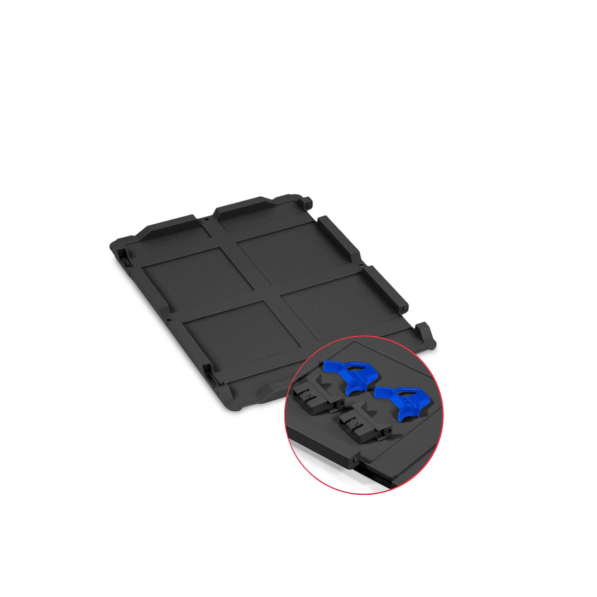 Eurobox Auflagedeckel mit Schaumstoff Anthrazit 400x300 mm – Verschlüsse blau