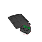 Eurobox Scharnierdeckel mit Schaumstoff Anthrazit 600x400 mm – Verschlüsse grün