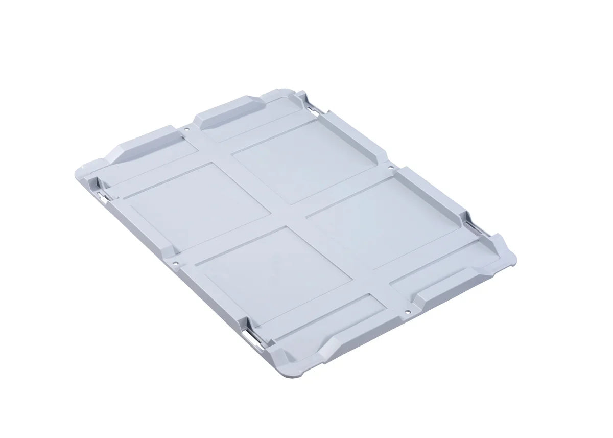 Eurobox Auflagedeckel mit Schaumstoff 600x400 mm – Verschlüsse grau