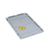 Eurobox Auflagedeckel mit Schaumstoff 600x400 mm – Verschlüsse gelb