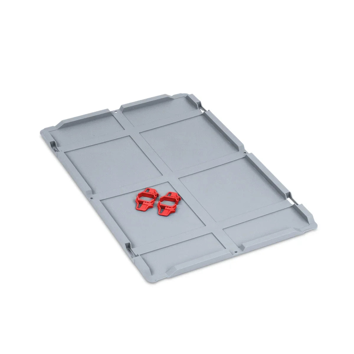 Eurobox Auflagedeckel mit Schaumstoff 600x400 mm – Verschlüsse rot