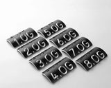 Taktiles Handlaufschild rund Aluminium schwarz, Montage am Handlauf