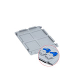 Eurobox Scharnierdeckel mit Schaumstoff 400x300 mm – Verschlüsse blau