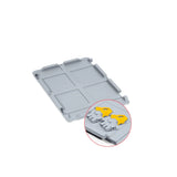 Eurobox Scharnierdeckel mit Schaumstoff 600x400 mm – Verschlüsse gelb