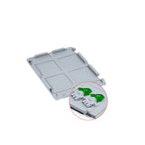Eurobox Scharnierdeckel mit Schaumstoff 400x300 mm – Verschlüsse grün