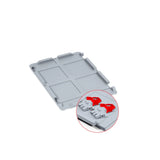 Eurobox Scharnierdeckel mit Schaumstoff 600x400 mm – Verschlüsse rot